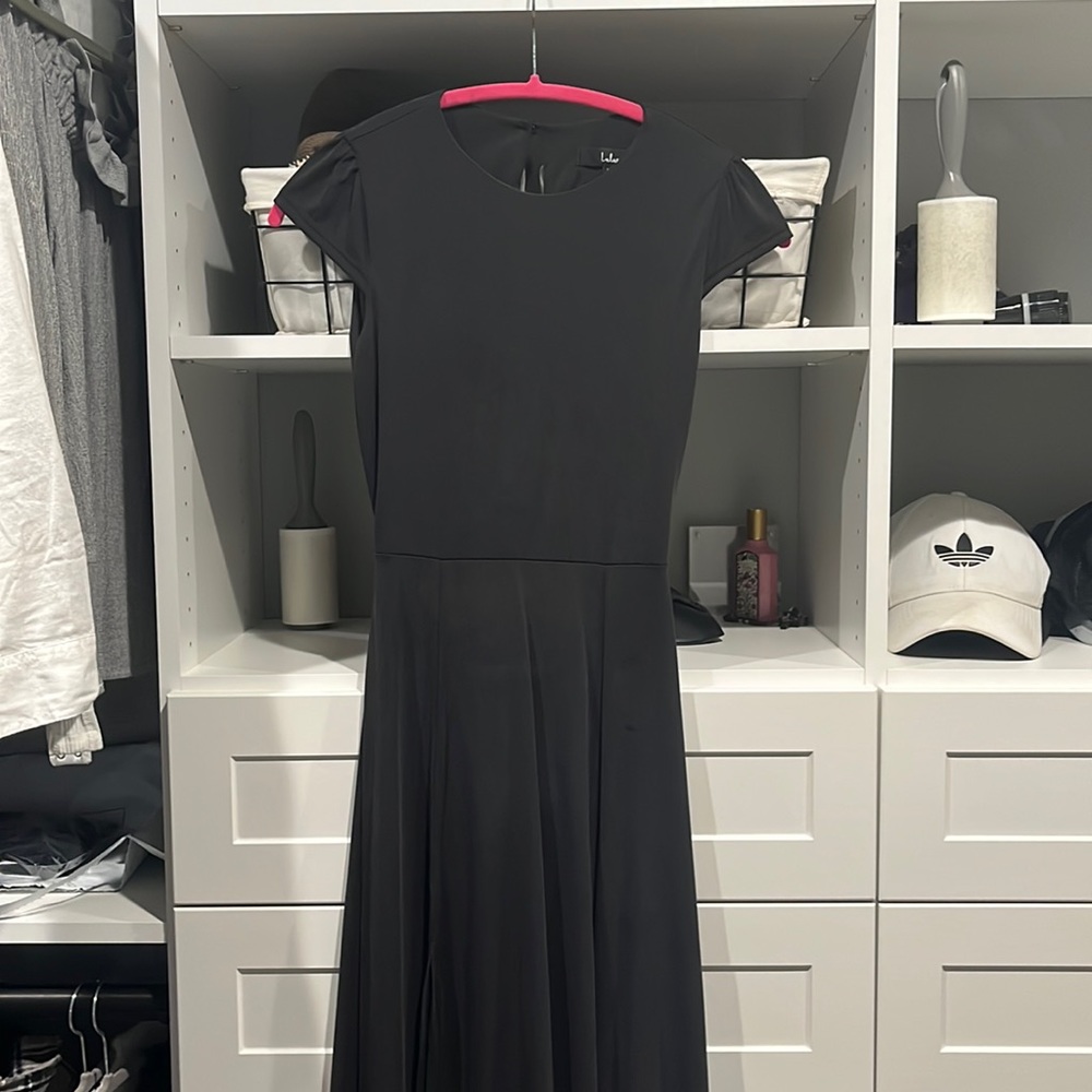 Black midi dress